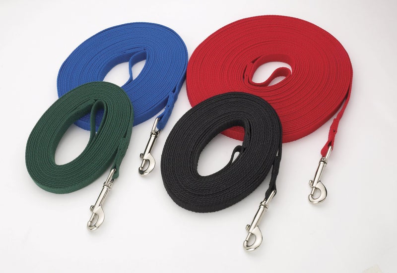 Guardian Gear Cotton Web Dog Training Lead 15'x5/8", Red - Image 3